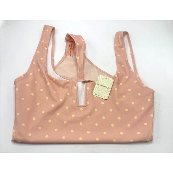 Free People Women’s S FP Intimately Romance In Rome Bodysuit Peach Scoop Neck - Picture 8 of 10